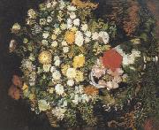Vincent Van Gogh Chrysanthemums and Wild Flowers in a Vase (nn04) Germany oil painting artist